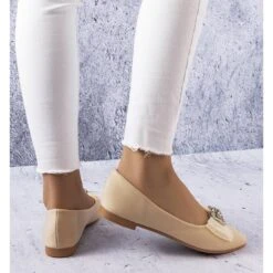 PA1 Ballerines Beiges à Nœud Et Strass LaGarde