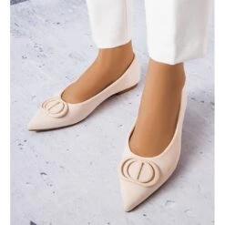 PA1 Ballerines Beiges En éco-suédine De Grignon