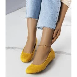 PA1 Ballerines Jaunes à Semelle Compensée Basse Sylvia