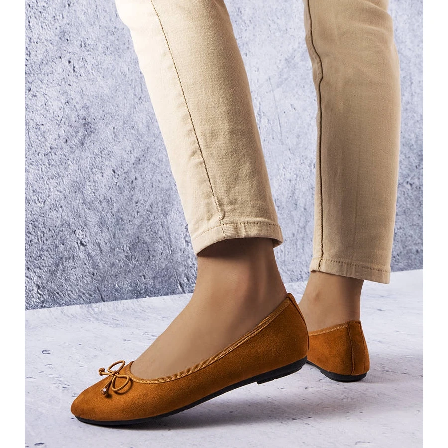 PA1 Ballerines Marron à Nœud Chandonnet Brun