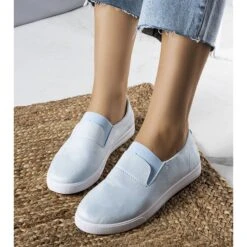 PA1 Baskets En Daim écologique Bleu Jamal