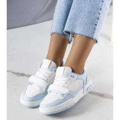 PA1 Baskets Femme Kadie Bleues Blanche