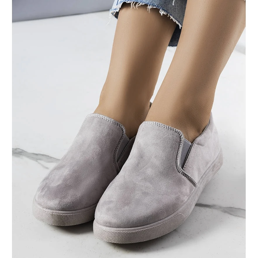 PA1 Baskets Grises En éco-daim Leroy