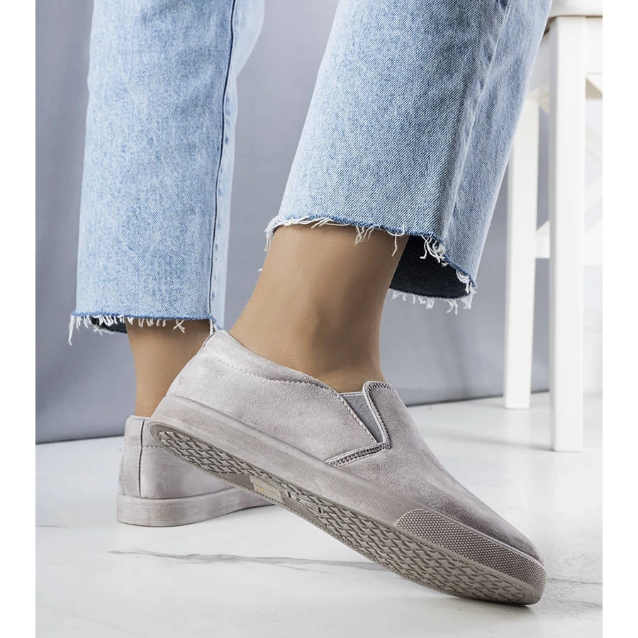 PA1 Baskets Grises En éco-daim Leroy – Image 2