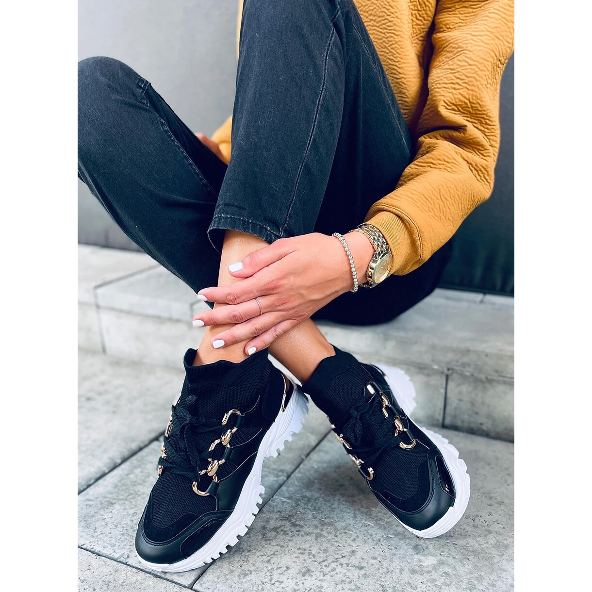 PA1 Baskets Montantes Tergo Black Le Noir – Image 3