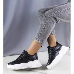 PA1 Baskets Noires Sur Semelle Lorene Massive Le Noir