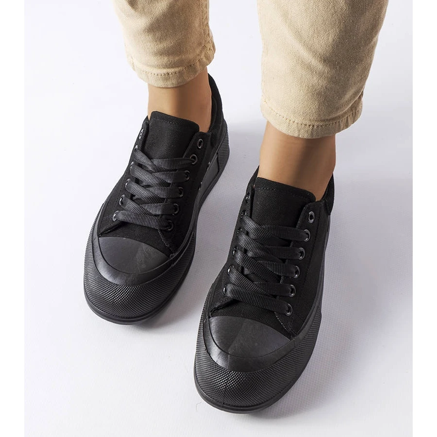 PA1 Baskets Plateformes Noires Josseaume Le Noir – Image 2