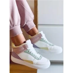 PA1 Baskets Rose Gingembre Multicolore