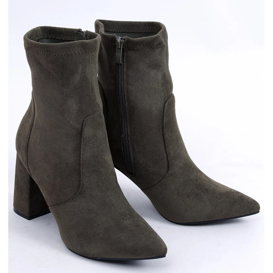 PA1 Bottes à Talons En Daim De Natalie Green Vert – Image 5