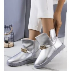 PA1 Bottes De Neige Argentées Pour Femmes De Catola