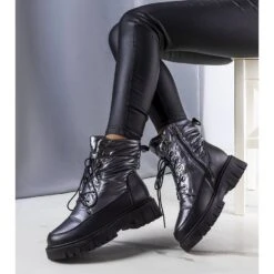 PA1 Bottes De Neige Femme Anderson Grises Le Noir