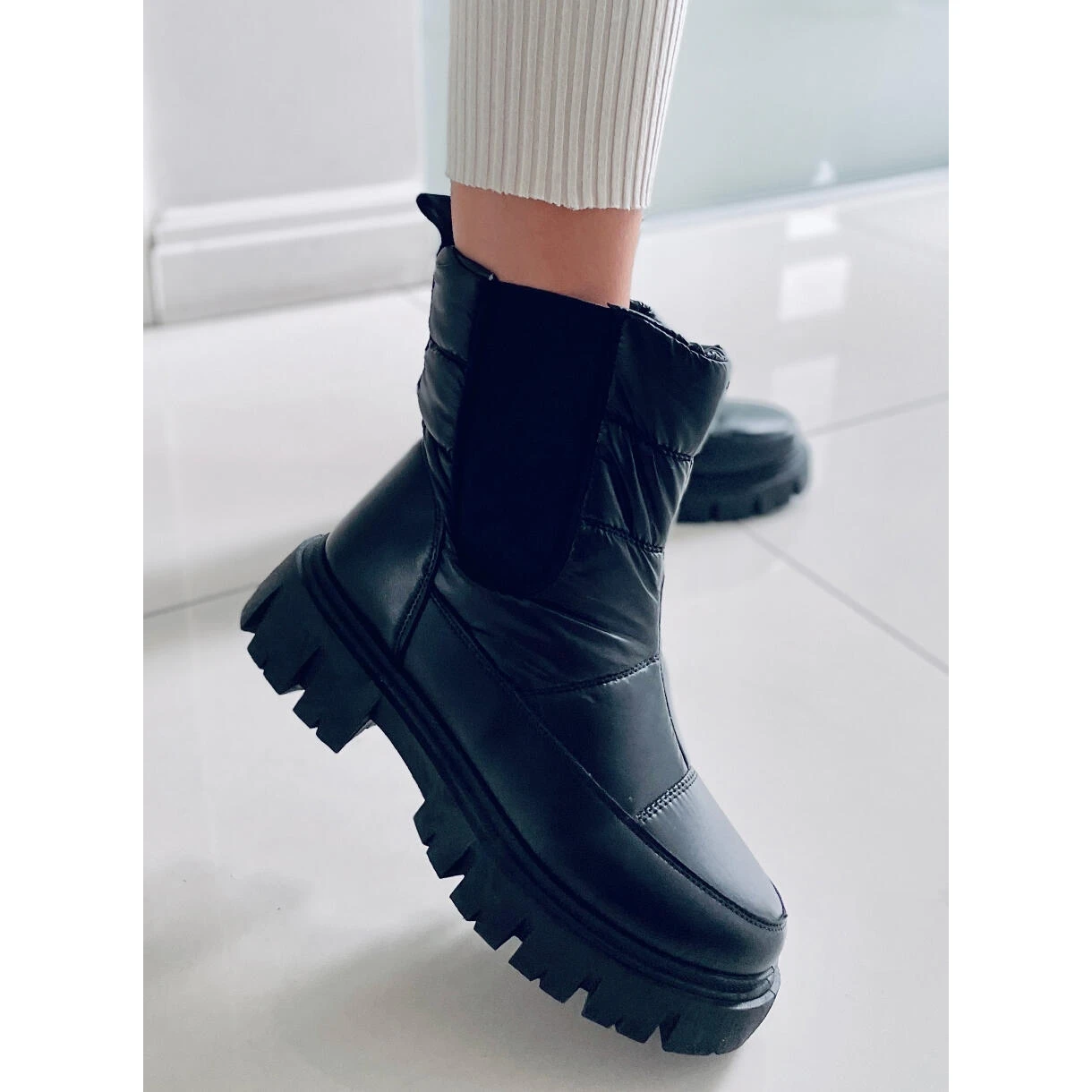 PA1 Bottes De Neige Isolées Milan Noir Le Noir – Image 5