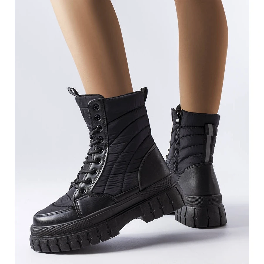 PA1 Bottes De Neige Isolées Noires Collin Le Noir