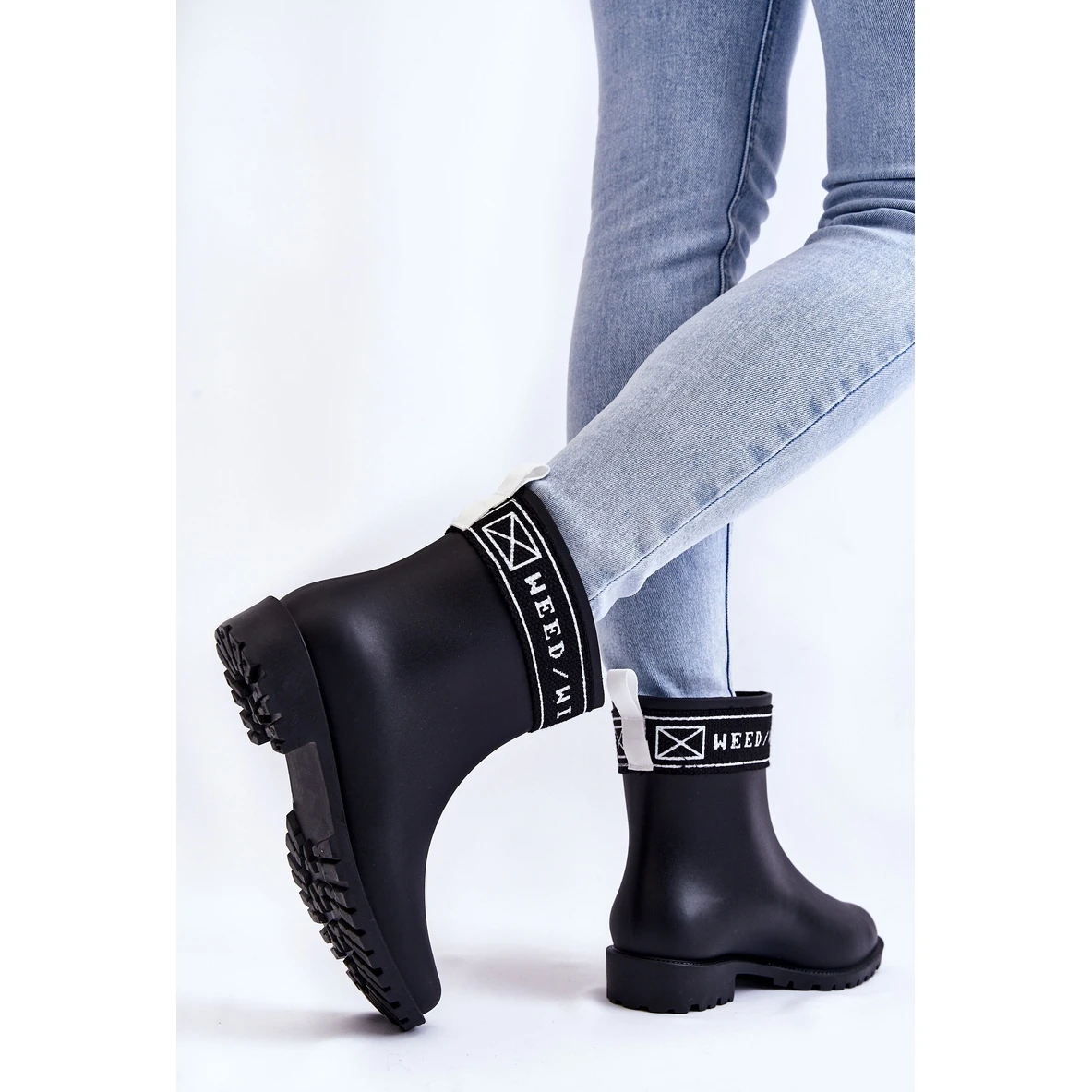 PA1 Bottes De Pluie à Talons Plats Pour Femmes Noir Coreta Le Noir – Image 3