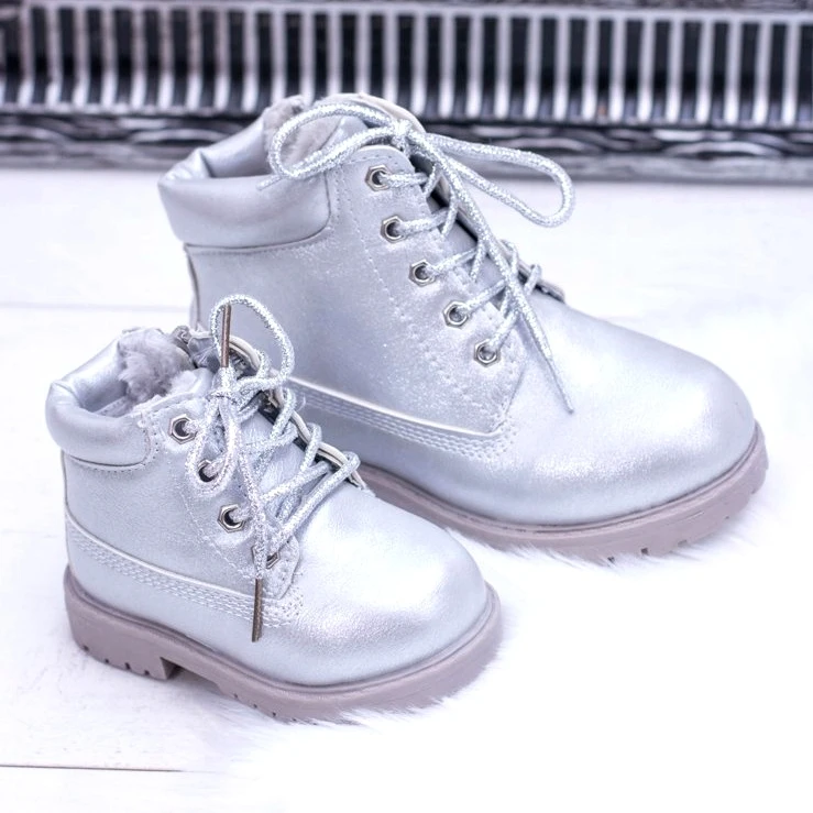 PA1 Bottes Dexter Isolées Argentées De Trappeurs Pour Enfants – Image 2