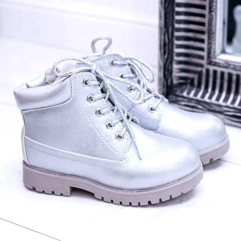 PA1 Bottes Dexter Isolées Argentées De Trappeurs Pour Enfants – Image 3