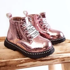 PA1 Bottes En Cuir Chaudes Pour Enfants Dottie Rose