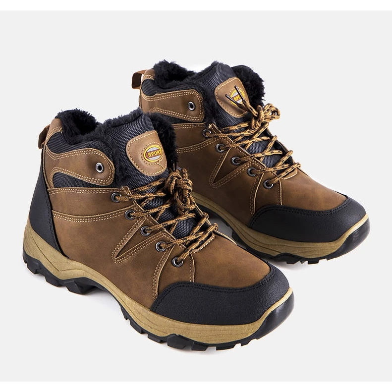 PA1 Bottes Isolantes Brunes Pour Hommes Upper