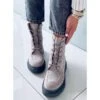 PA1 Bottines à Lacets En Daim Roisin Kaki Beige Gris