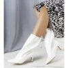 PA1 Bottines Blanches à Petits Talons Jabari