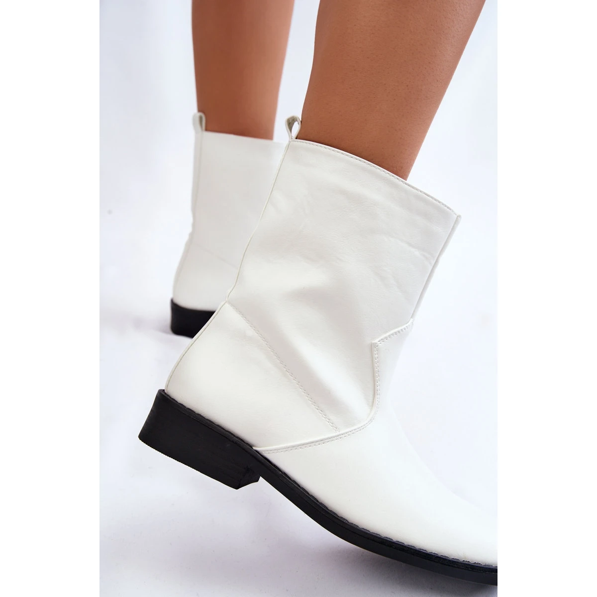 PA1 Bottines Chaudes à Enfiler Pour Femme Blanc Calan Blanche – Image 4