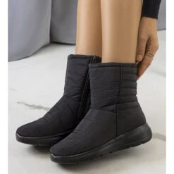 PA1 Bottines Matelassées Noires Alani Le Noir