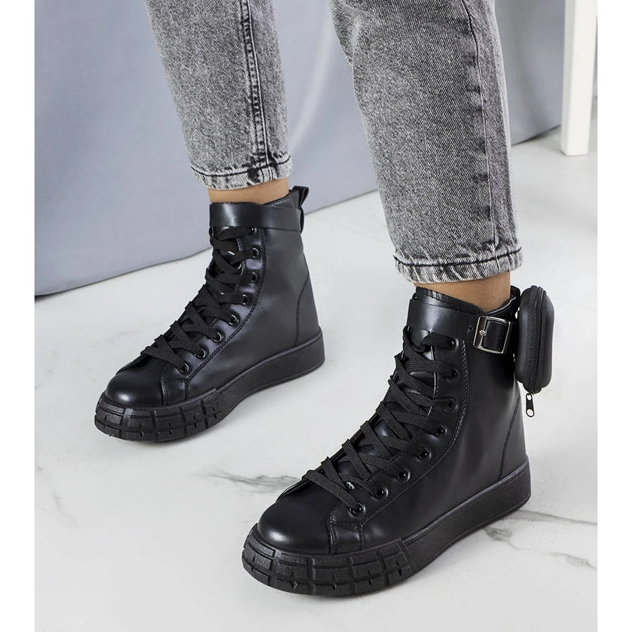 PA1 Bottines Noires Avec Sachet Willie Le Noir