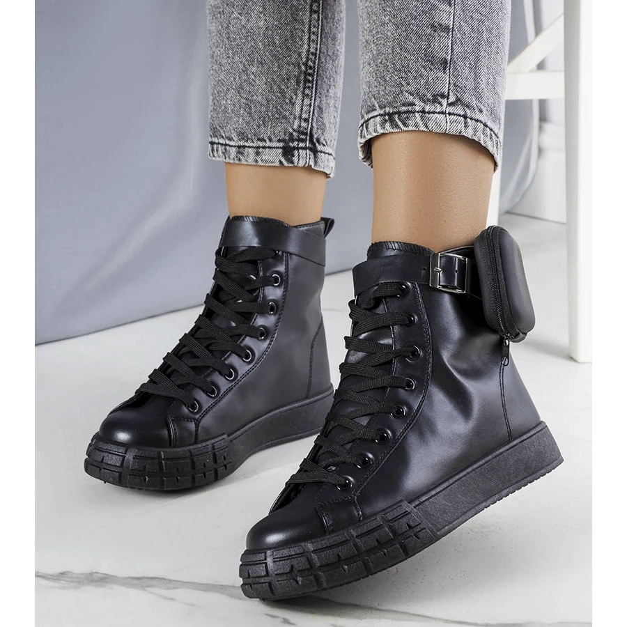 PA1 Bottines Noires Avec Sachet Willie Le Noir – Image 2