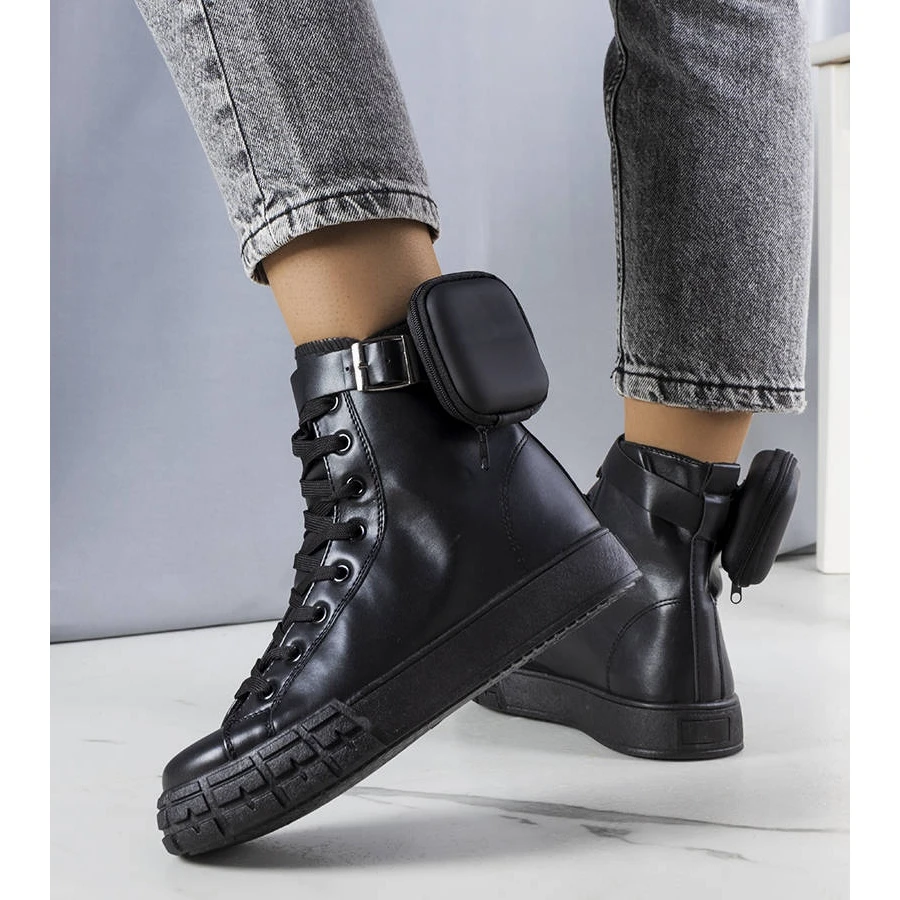 PA1 Bottines Noires Avec Sachet Willie Le Noir – Image 3