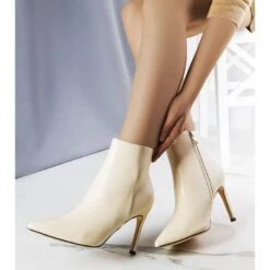 PA1 Bottines Talon Aiguille Beige Sable