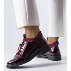 PA1 Chaussures Laquées Bordeaux De Thomazo Rouge