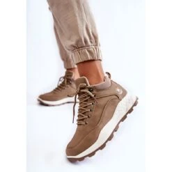 PA1 Chaussures Trekking Chaudes Femme Trappers Beige Otto