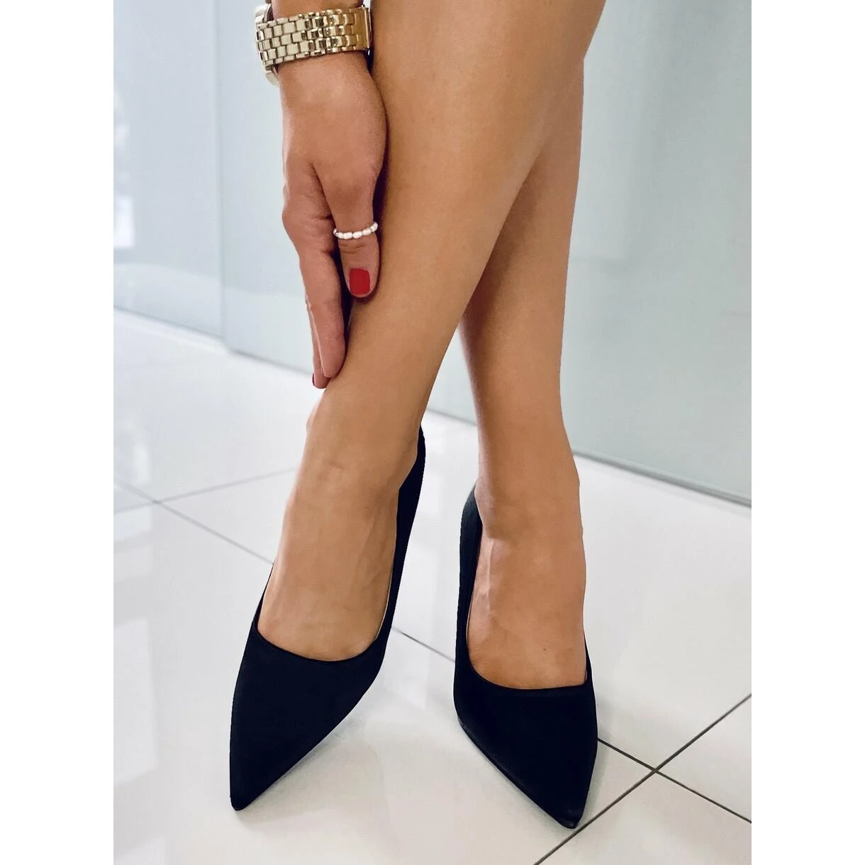 PA1 Escarpins à Talon Unique De Lesley Black Le Noir – Image 3