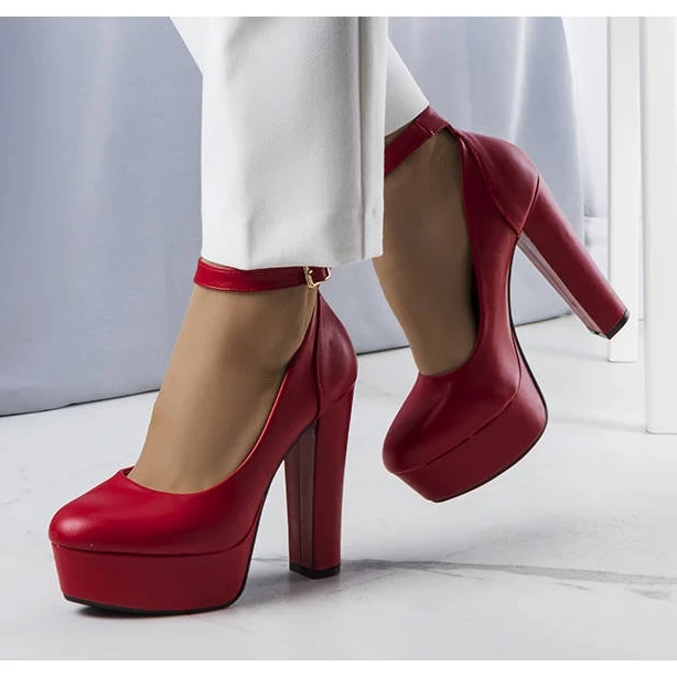 PA1 Escarpins Rouges à Talons Adela