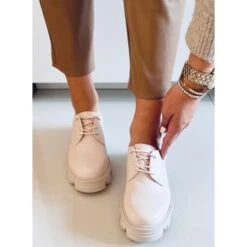 PA1 Mocassins à Lacets Tekla Beige