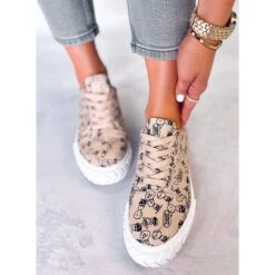 PA1 Navas Beige Baskets Femme Comique