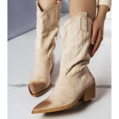 PA1 Santiags En Suédine Beige Routhier