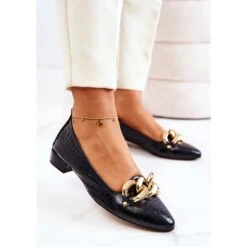 PA2 Escarpins Cuir Serpent Noir Elissabeth Le Noir