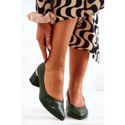 PA2 Escarpins En Cuir À Bout En Spitz Vert Marilyn