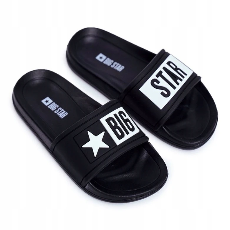 Pantoufles Big Star Noires Pour Enfants Et Adolescents DD374150 Le Noir – Image 3