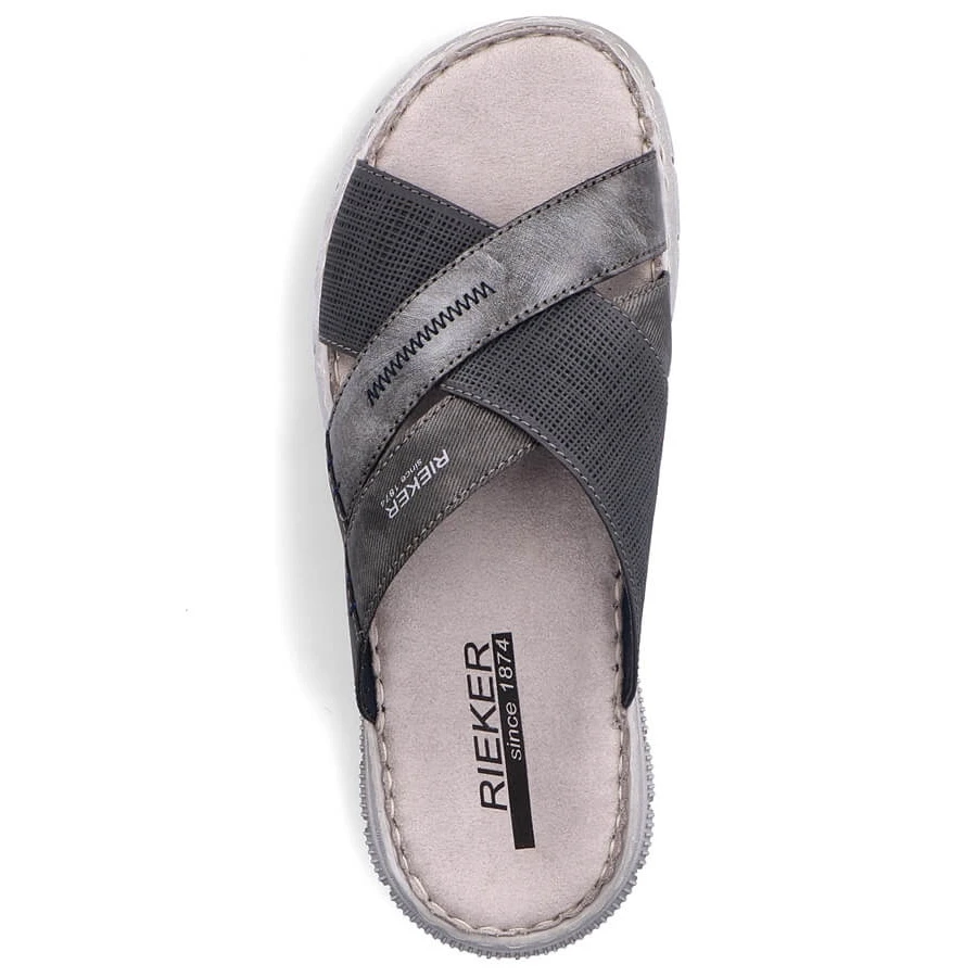 Pantoufles Confortables Pour Hommes Gris Rieker 25289-45 – Image 5