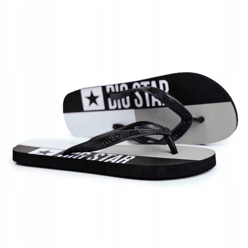 Pantoufles Pour Hommes Tongs Big Star Noir FF274A453 Le Noir – Image 2
