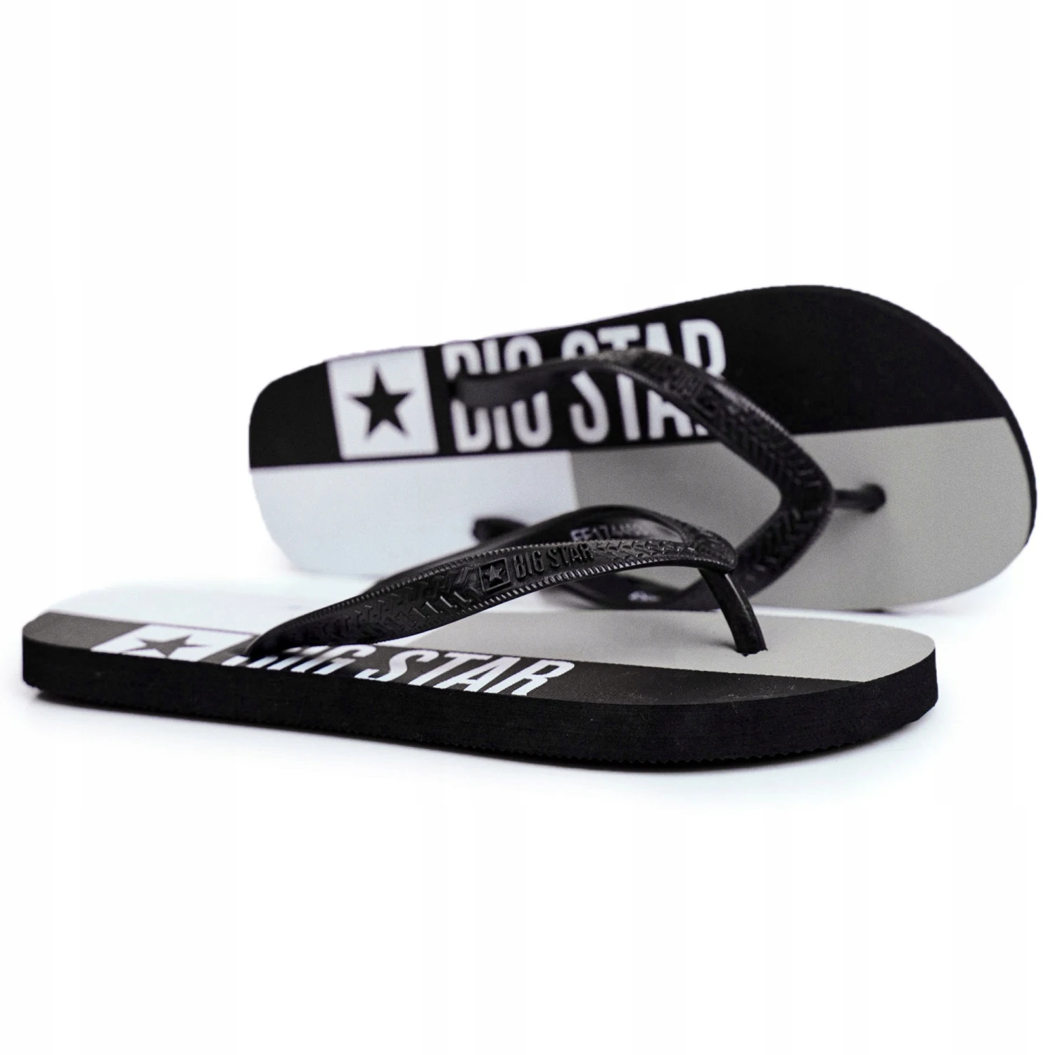 Pantoufles Pour Hommes Tongs Big Star Noir FF274A453 Le Noir – Image 3