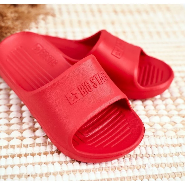 Pantoufles Rouges Big Star Pour Enfants Et Adolescents GG374809