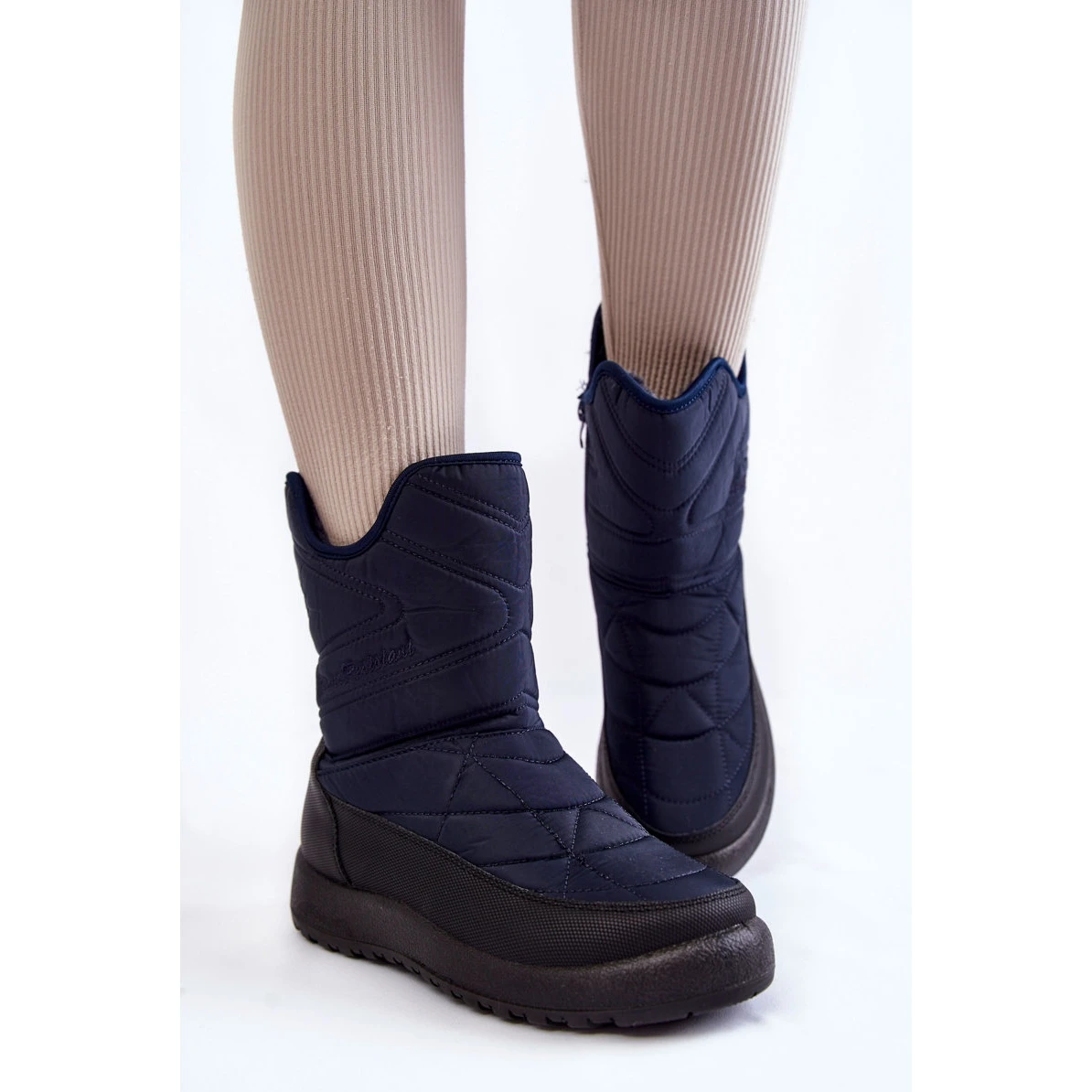 PE1 Bottes De Neige Winessa High Warm Bleu Marine – Image 4