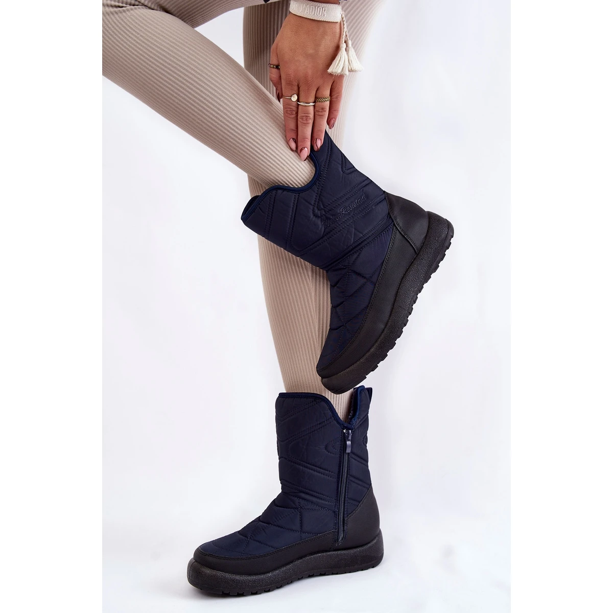 PE1 Bottes De Neige Winessa High Warm Bleu Marine – Image 5