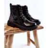 PE1 Bottes Laquées Zippées Enfant Noir Yukko Le Noir