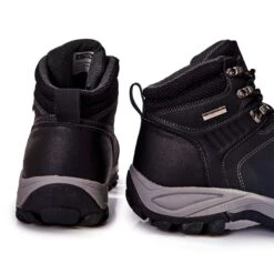 PE1 Chaussures De Trekking Chaudes Noires Pour Hommes Dannis Le Noir