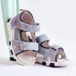 PE1 Sandales Confortables Pour Enfants Gris Samell ['grise']
