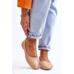 PE1 Stacee Ballerines Classiques Cuir Beige